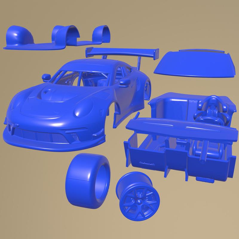 Porsche 911 Gt3r 2019 PRINTABLE CAR IN SEPARATE PARTS