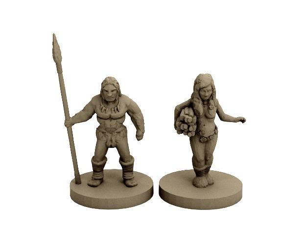 Neanderthal Hunter and Gatherer (18mm scale)