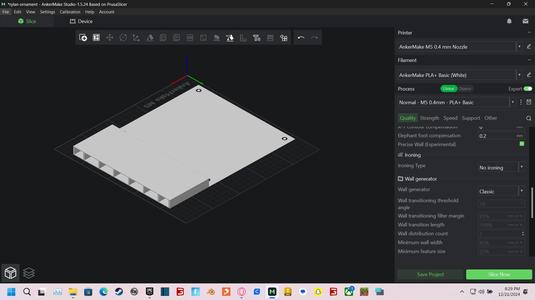 Note-board with screw holes and pencil holder