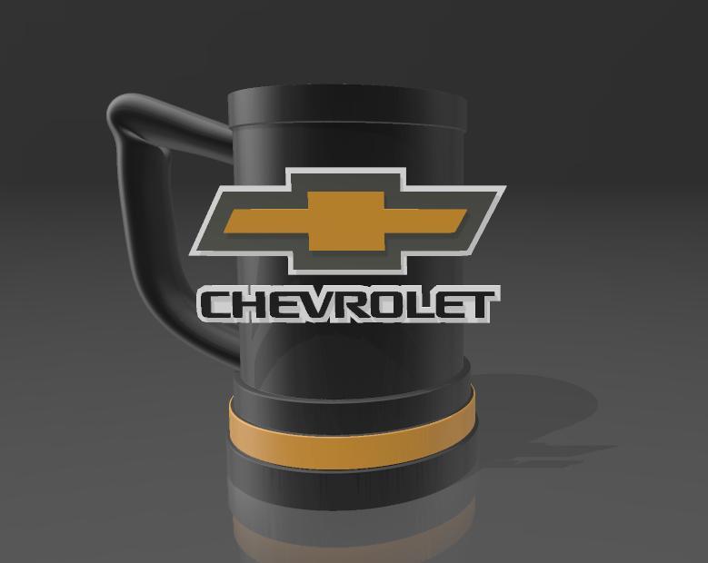 CHEVROLET LOGO FOR MUG OR CHOP CUP WITH EASY COLOR CHANGE BY HEIGHT