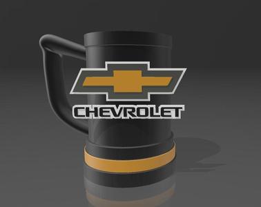 CHEVROLET LOGO FOR MUG OR CHOP CUP WITH EASY COLOR CHANGE BY HEIGHT