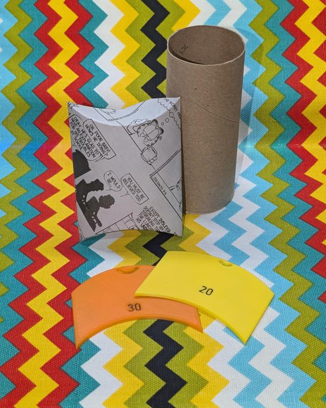 Gift box template for empty bathroom spools (aka toilet paper tubes)