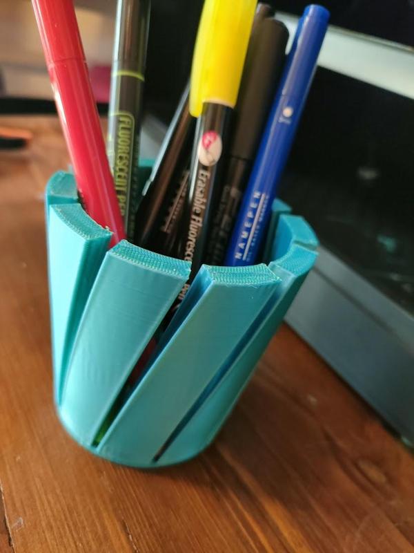 Stylish flexible pen holder