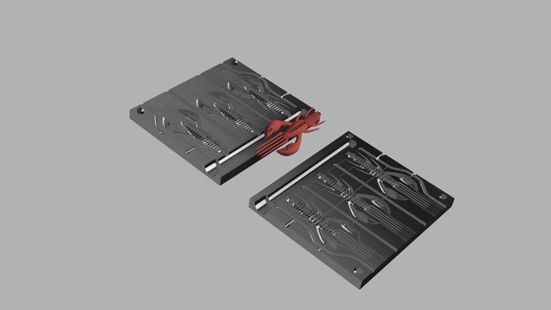 Fishing lure mold 3 inch black bass insect 3D STL file for 3D Print