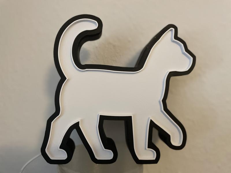 LED Lampe Katze