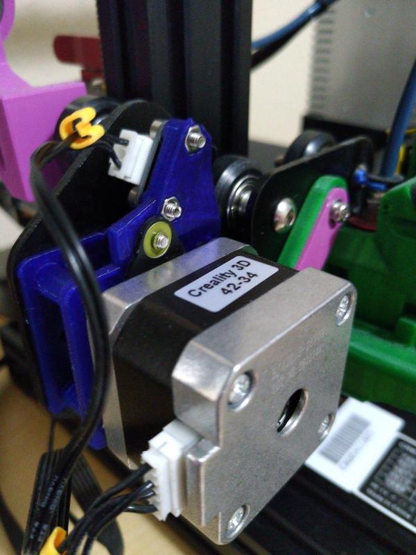 Damper mounts for Ender 3 X and y axis using stock press-fit stepper motors