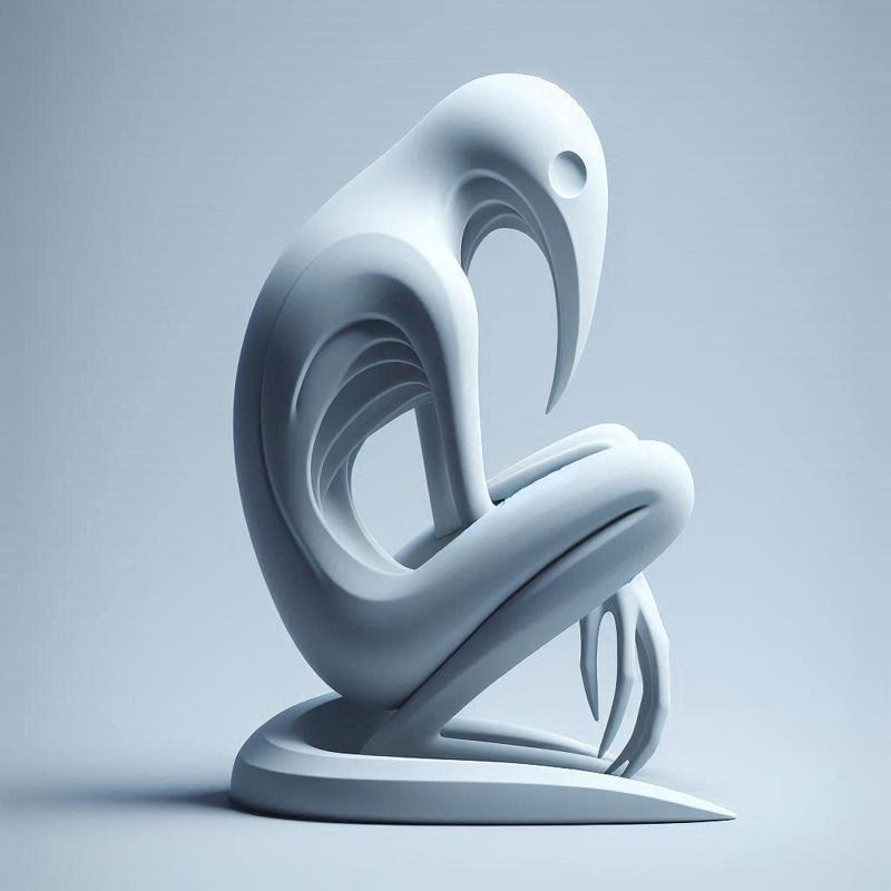 Minimalist Swamp Beast Stylized Creature