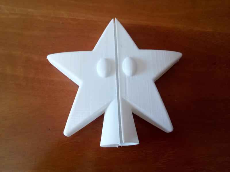 Mario Power Star Christmas Tree Topper