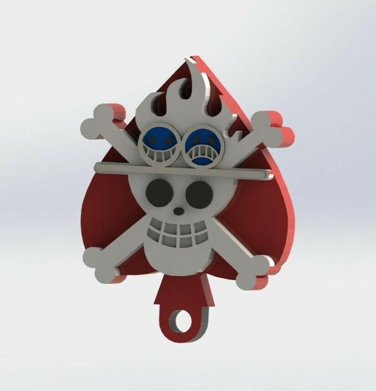 PORTGAS D. ACE KEYCHAIN - ONE PIECE