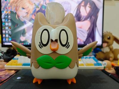 Pokemon—Rowlet Shocked Version (Tissue Box, No AMS needed)