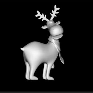 deer santa - christmas decoration - deer statue toon - deer toy - deer decorative