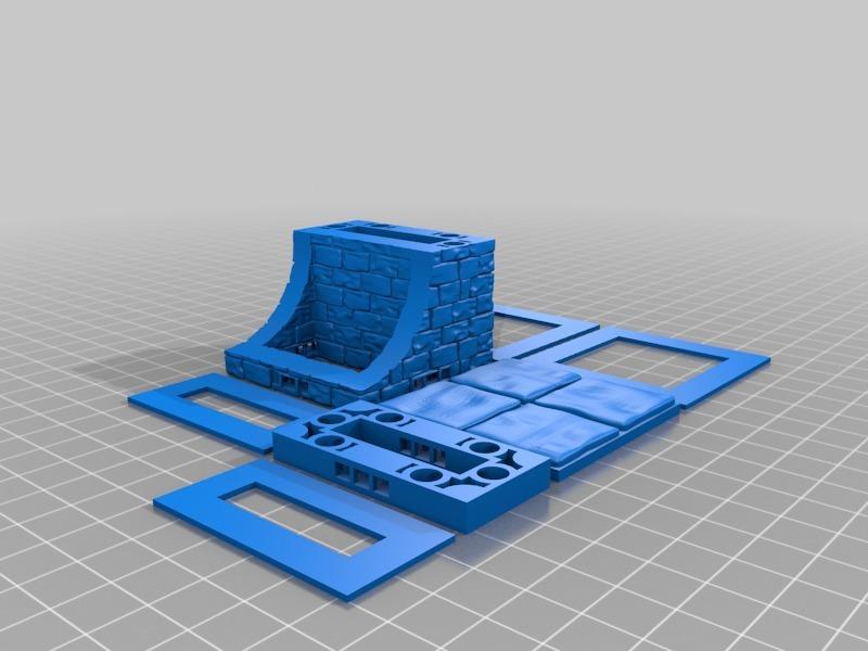 OpenDungeonTiles: Elevation Bridge Roughstone 2x2