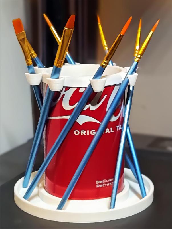 Pop Art Station – Recycled Can Paint Water & Brush Holder