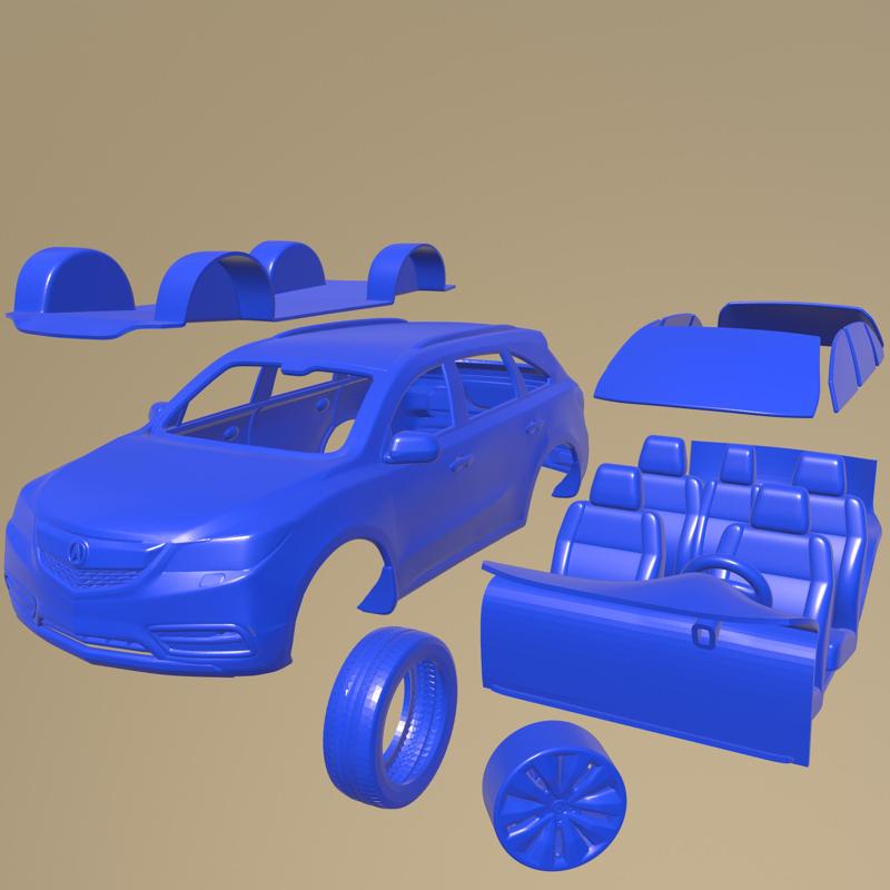 Acura MDX 2014 PRINTABLE CAR IN SEPARATE PARTS