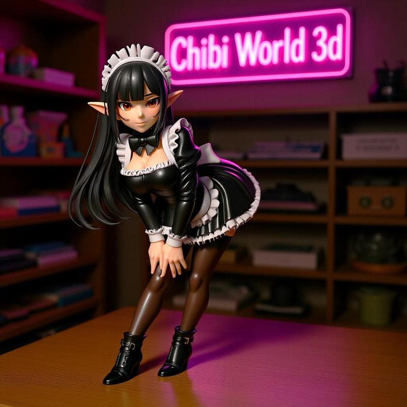 Sexy Cute maid anime girl