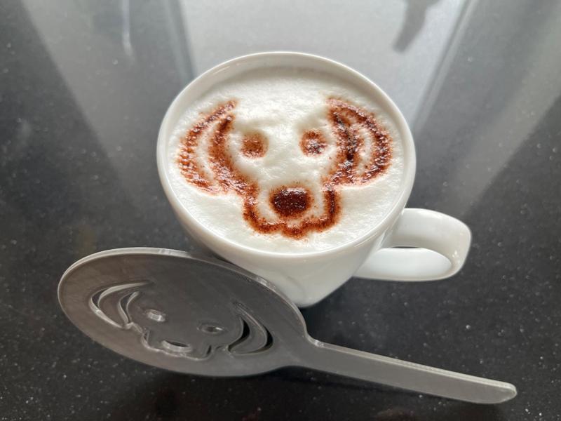 Cappuccino Latte Art Dog