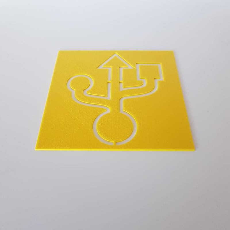 USB Symbol Stencil