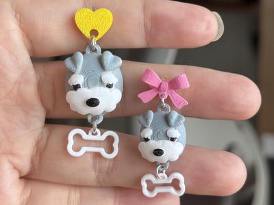 cute tiny dog earring