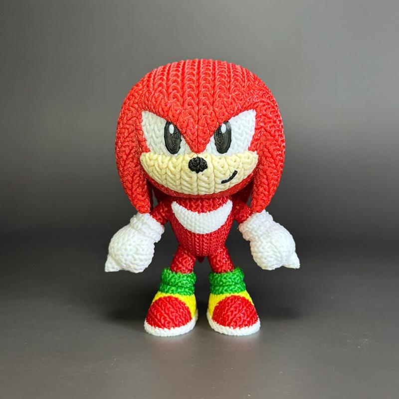 Sonic Knuckles Crochet - Knitted - Multicolor 3D Printing