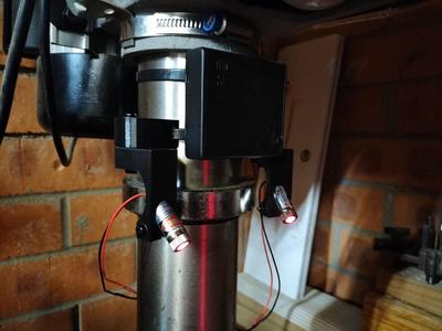 Drill Press Laser Guide with Zip Ties