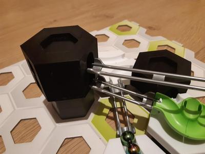 Stackable triple vertical U-turn for Gravitrax