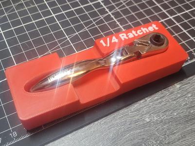 Gridfinity SabreCut 1/4 inch Ratchet holder