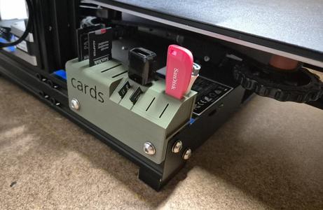 Card Holder For Ender 3 V2 USB, MicroSD, SD