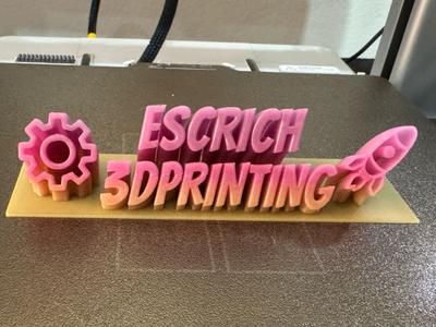Escrich 3DPrinting Name Plate