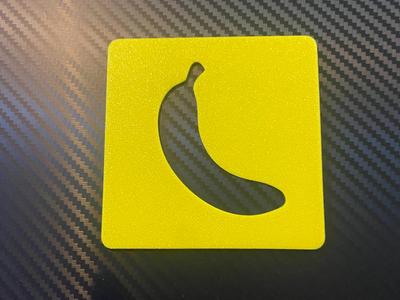 Banana drawing stencil 