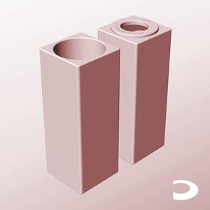 CS68-200-P Pierced Modular Stacking Storage Box Bin Container Planter Lamp Shade | Printable Objects - Infinite Containers | stl file for 3d printing