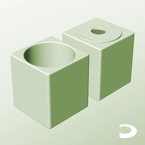 CS128-160-P Pierced Modular Stacking Storage Box Container Planter Lamp Shade Bin | Printable Objects - Infinite Containers | stl file for 3d printing