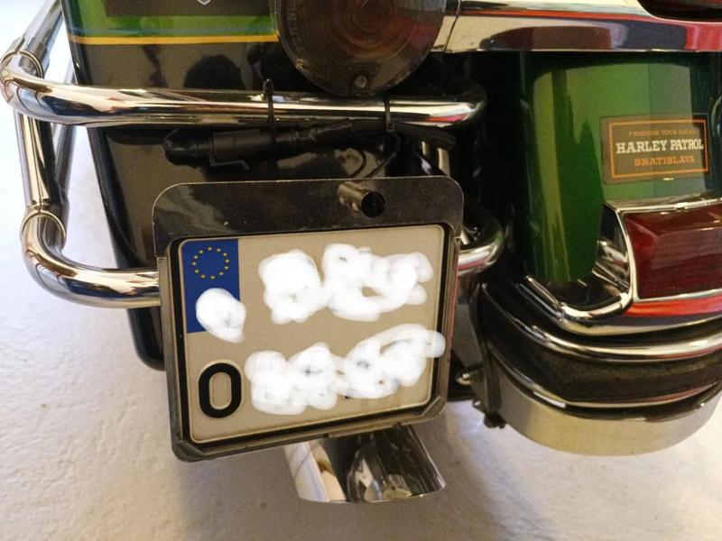 Harley Davidson Electra Glide License plate holder   