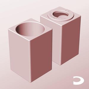 CS68-120-P Pierced Modular Stacking Storage Box Bin Container Planter Lamp Shade | Printable Objects - Infinite Containers | stl file for 3d printing
