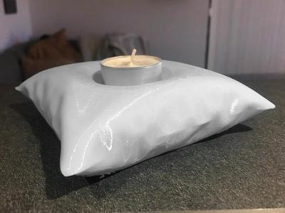 Pillow shaped tealight holder   