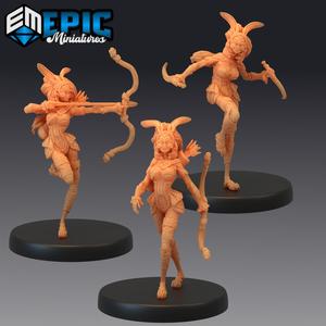 Female Werebunny Set / Bunny Woman Hybrid / Rabbit Folk / Rodent Warrior / Hare Army
