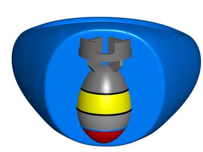 Fallout Bomb Signet Ring with Resizing Instructions