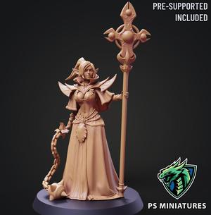Drow Cleric Pose 4 - 4 Variants and 2 Pinups