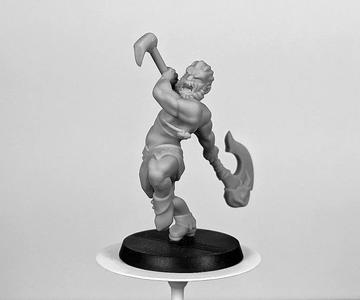 First Strike Human Barbarian Miniature