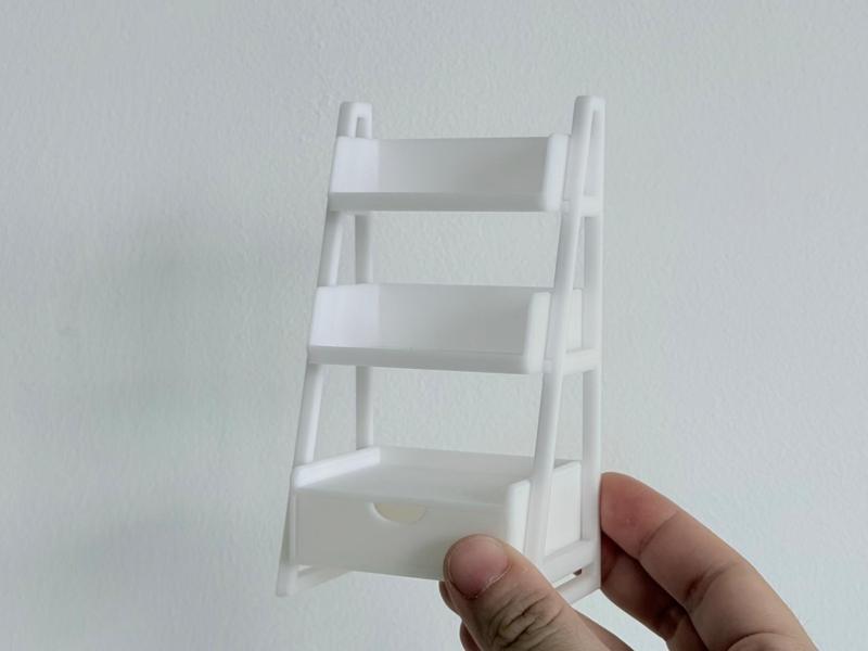 Simple 3 Tier Shelf For Miniature Dollhouse