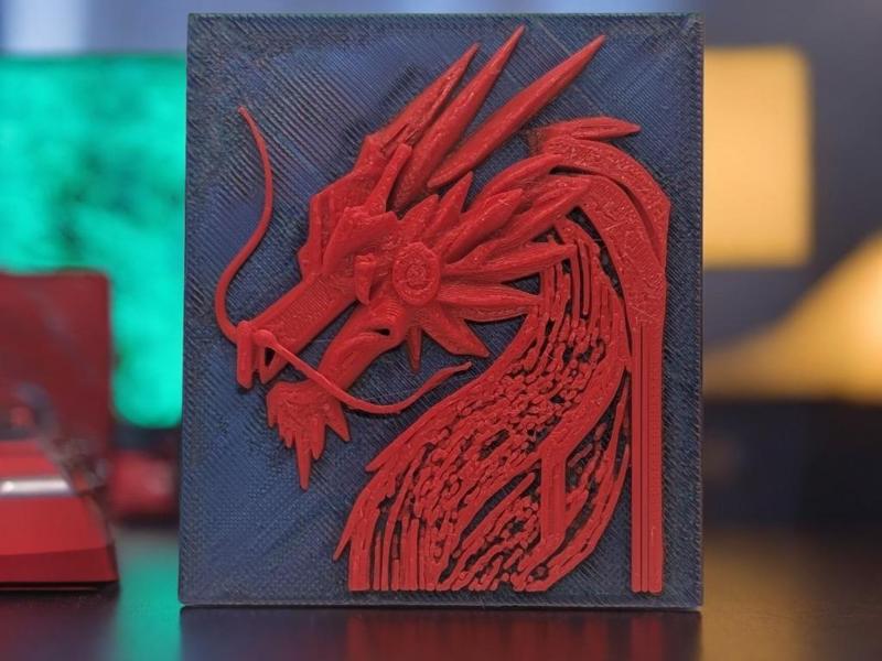 Fiery Dragon Emblem Symbol of Strength and Majesty