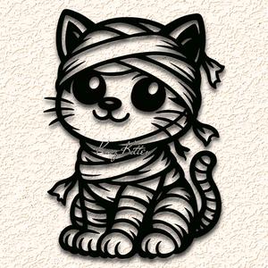 cat mummy halloween wall art home decor
