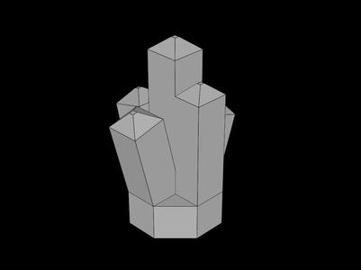 Lego Compatible (52.dat) Rock  1 x  1 Crystal 5 Point   