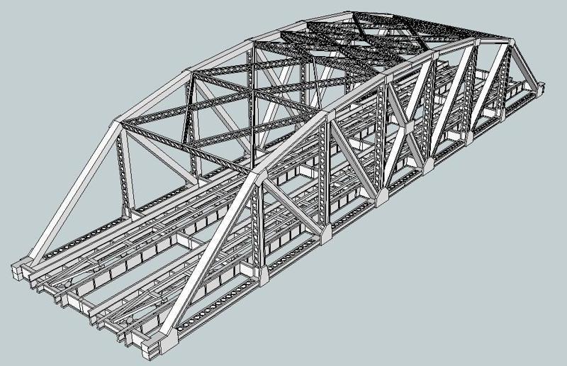 HO Scale 145 FT Double Track Arched Truss Bridge
