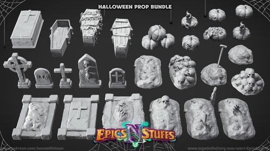 Halloween Prop 'N' Scatter Bundle - Pre-Supported