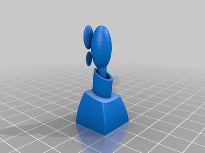 person in floatie  keycap