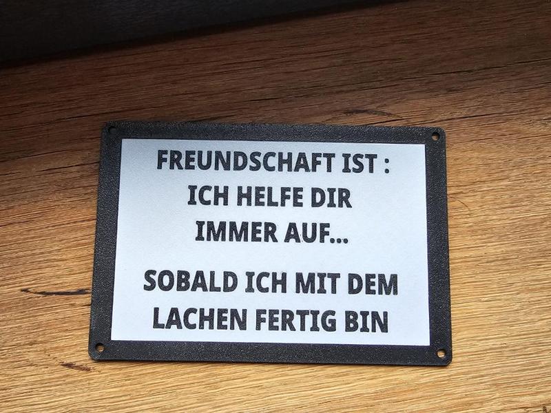 Funny sign Friendship is