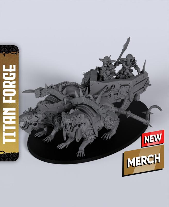Goblin Chariot - With Free Dragon Warhammer - 5e DnD Inspired for RPG and Wargamers