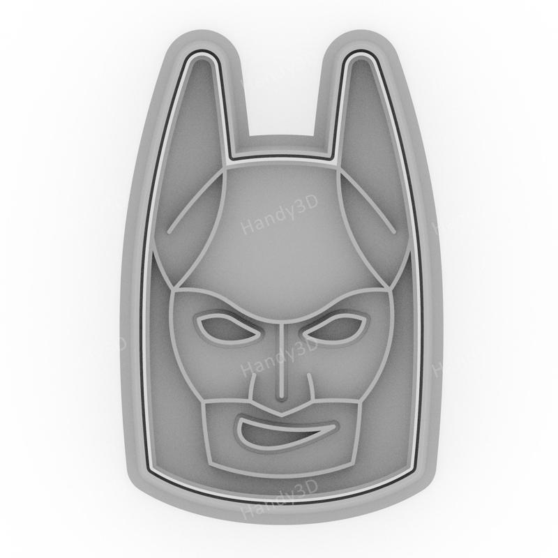 Batman Lego Face Cookie Cutter 9cm