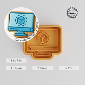 3D Modeling Shape Cutter & Stamp Set, Perfect for Cookies & Fondant, 3 Sizes (S/M/L), 6 Piece Collection PRODUCT_2872