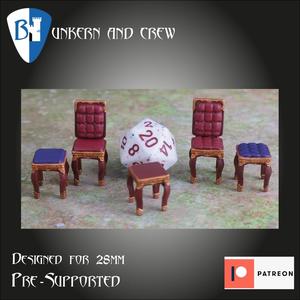 Fancy Chair and Stool